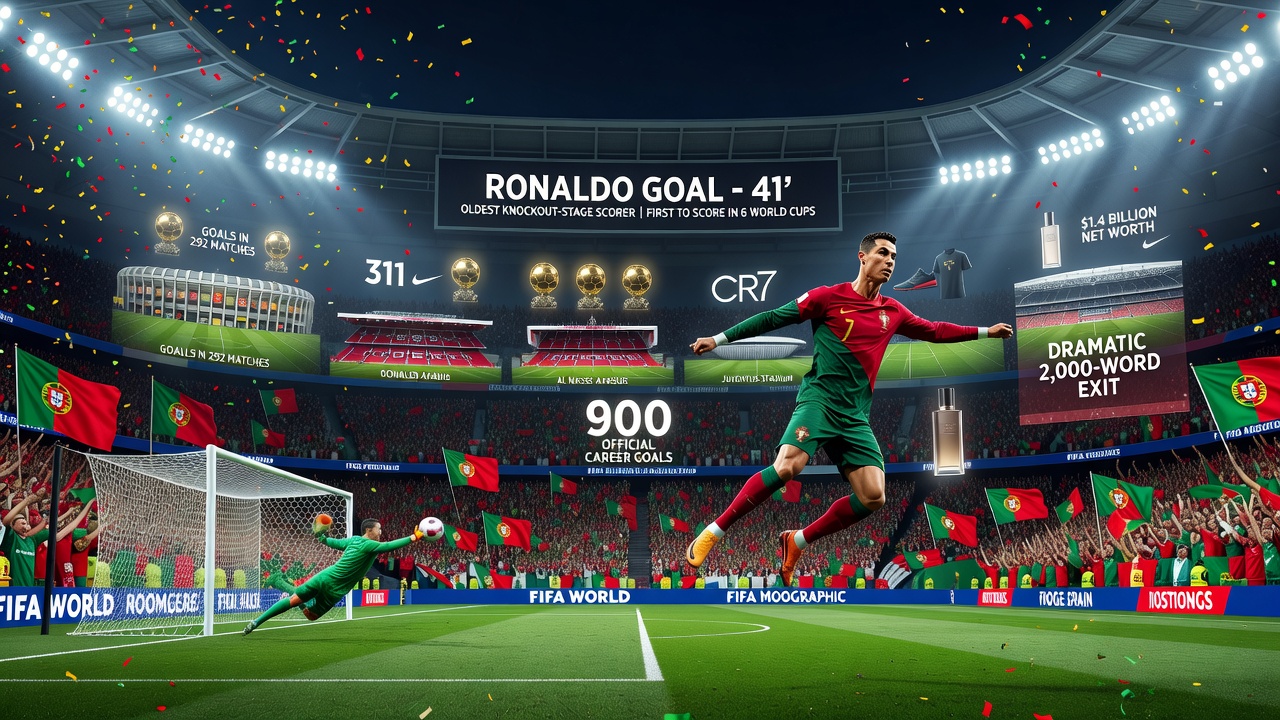 Ronaldo Becomes Oldest Outfield Starter and Goal-Scorer in World Cup History