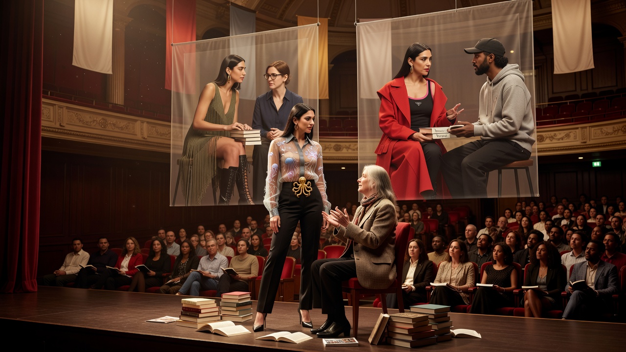 Dua Lipa Takes the Editor's Chair at London Literature Festival, Trading Librarian Chic for Runway Looks